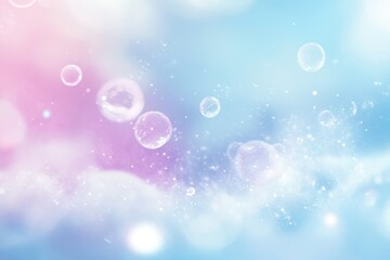 Dreamy Soft Background with Bubbles and Pastel Colors