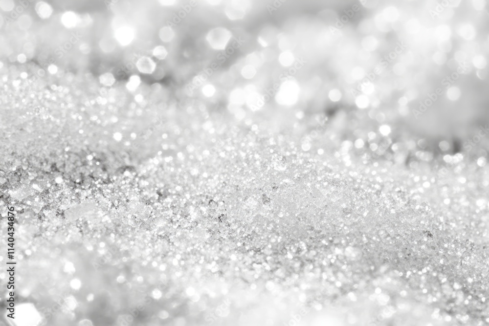 Poster sparkling sugar crystals create a dazzling texture in a soft light setting