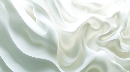Obraz premium Creamy White Silk Drape: A Luxurious 3D Render. AI Generated