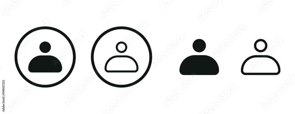 Poster user profile set. user profile icon set vector illustration file.