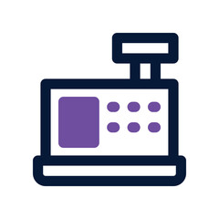 Cash Register icon. vector dual tone icon for your website, mobile, presentation, and logo design.