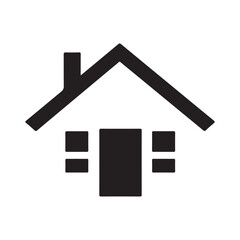 House icon vector art illustration, Black silhouette isolated on a white background