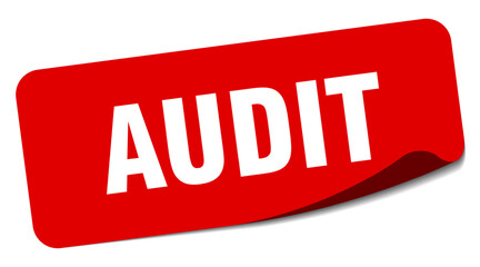 AUDIT sticker isolated on white background