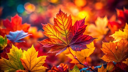 High-Resolution Autumn Leaves PNG Images: Deep Focus Macro Photography