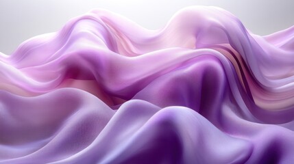 Obraz premium Abstract flowing purple fabric waves.