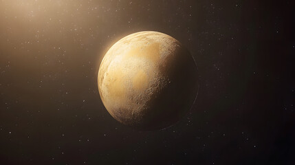 Obraz premium Venus, the second planet from the Sun, glowing brightly against the vast expanse of space, symbolizing the beauty and mystery of celestial bodies.