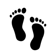 Foot imprint icon. Feet print