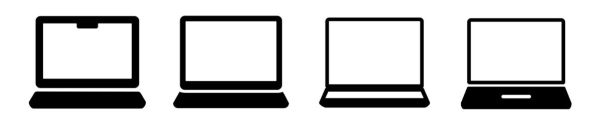 Laptop icon set. Laptop icons