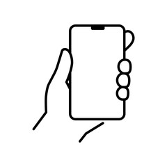 Using phone icon. Smartphone icon