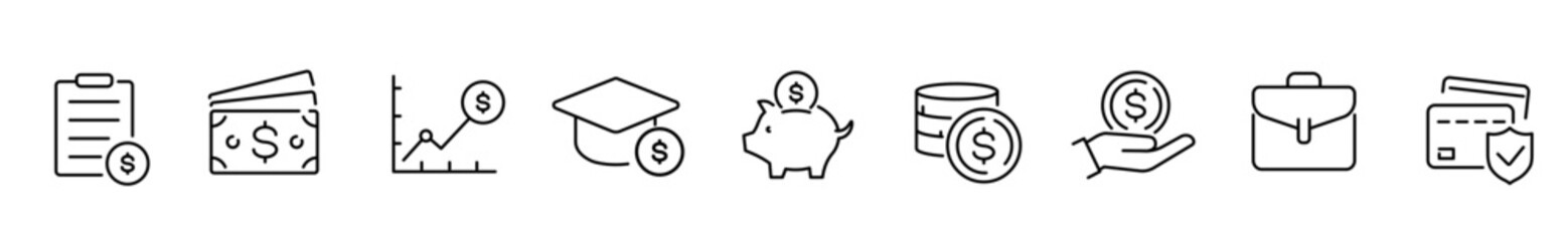 Finance icon set. Finance icons