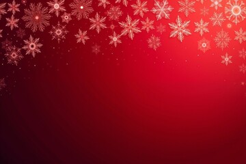 Enchanting Red Background with Golden Snowflakes Perfect for Holiday Cards, Invitations, and Digital Art.