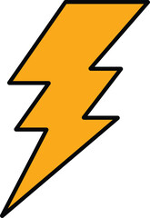 Current energy volt icon flat style. Vector illustration