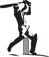 Cricketer Vector Illustration 2