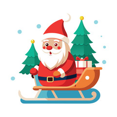 Santa Claus vector art and illustrator.