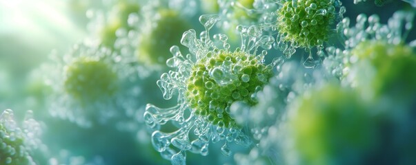 Abstract Medical Technology background. Green, Health, Science and Research concept. .