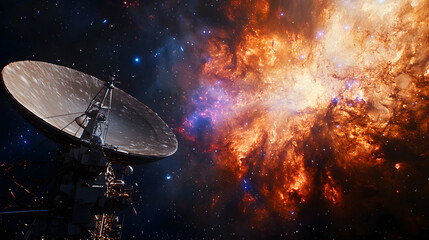 Voyager spacecraft exploring the vastness of space, symbolizing human curiosity and the quest for knowledge beyond our planet.