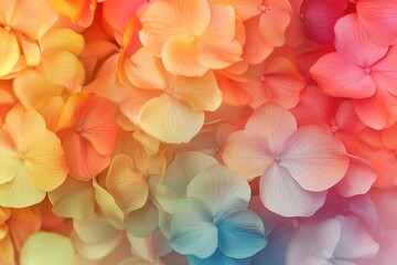 Fototapeta premium Colorful gradient floral background with soft focus