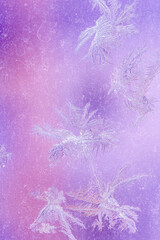Ice Pattern on window in Winter time