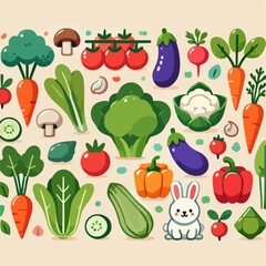 set of vegetables