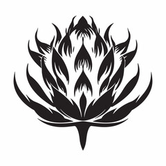 Artichoke silhouette vector icon illustration