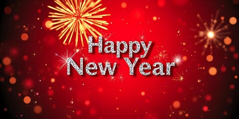 Realistic Happy New Year 2025 Wallpaper