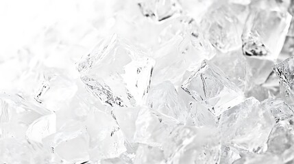 Close-Up of Sparkling Ice Crystals. AI Generated