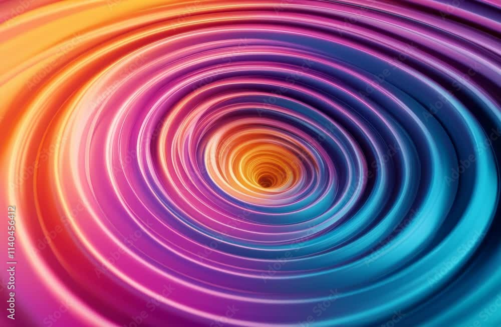 Poster vibrant abstract swirls of color creating a dynamic sense of movement and depth in a circular patter