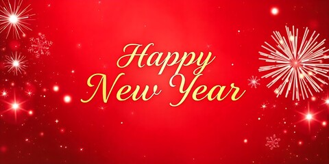 Realistic Happy New Year 2025 Wallpaper