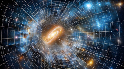 Obraz premium An Exquisite Visual Experience of Outer Space with Quantum Jump Elements Captured in Stunning Detail