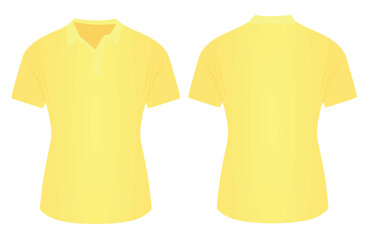 Yellow women t shirt. vector illustration