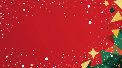 Minimalist Christmas Frame with Colorful Border Design Perfect for Holiday Greetings and Festive Backgrounds