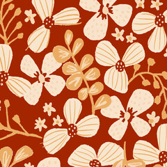 Seamless Pattern Floral Fabric Textile