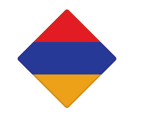 Armenia  flag square shaped. vector