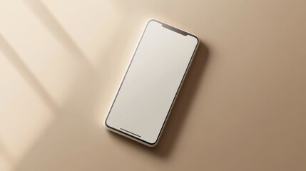 Smartphone Mockup on a Beige Background