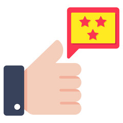 Editable design icon of customer feedback