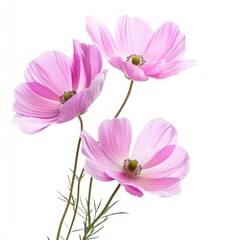 Fototapeta premium Beautiful pink flowers blooming gracefully in a garden setting capturing spring\'s essence