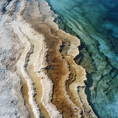 Dead Sea beach in Israel.