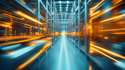 High Speed Data Transmission in a Modern Server Room Concept : Generative AI