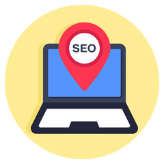 Editable design icon of seo location