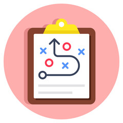 A unique design icon of strategic plan
