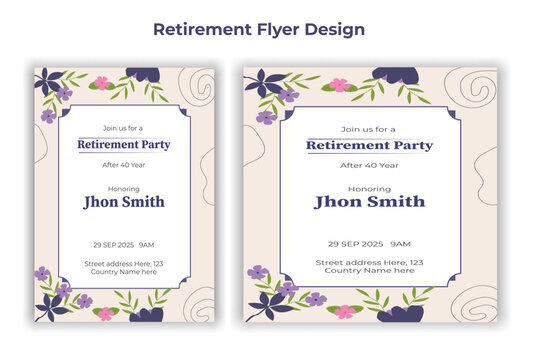 Expertly designed flyers, banners, brochures, and posts for pensions, savings plans, retirement parties, and senior citizen celebrations!