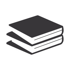  books stack silhouette vector icon illustration