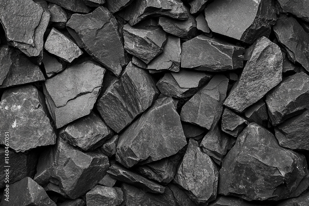 Aufkleber dark textured stones create a rugged background in an abstract arrangement for design