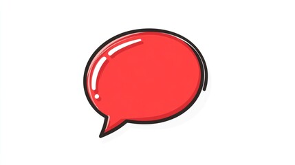 Fototapeta premium Red Speech Bubble Illustration