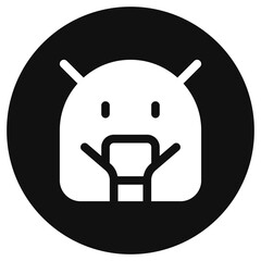 Editable vector robot icon. Part of a big icon set family. Perfect for web and app interfaces, presentations, infographics, etc