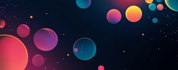 Dark Background with Colorful Accents.