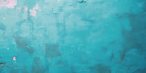 Textured turquoise wall with subtle pink highlights