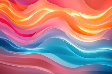 Colorful wavy abstract background with vibrant gradients