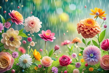 Stunning paper floral scene with depth of field