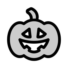 scary pumpkin icon with duotone style, perfect for user interface projects